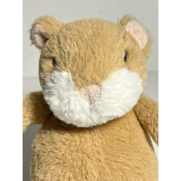 Jellycat EUC Happy Cinnamon Tan Hamster Plush Stuffed Animal 6" Tall Toy - Picture 5 of 5